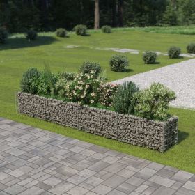 Gabion Raised Bed Galvanized Steel 141.7"x19.7"x19.7"