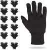 Brown Jersey Gloves 10' Size; Pack of 24 Cotton Work Gloves with Elastic Knit Wrist; Polyester Breathable Gloves for Men and Women; Industrial Gloves