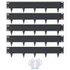 VEVOR Steel Landscape Edging, 5-pack Steel Garden Edging Borders, 39" L x 4" H Strips, Hammer-in Edging Border, Bendable Metal Landscape Edging for Ya