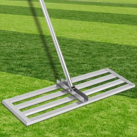 VEVOR Lawn Leveler Tool 17 x 10 in, Lawn Leveling Rake with 77 in Long Handle, Soil Leveling Tool Stainless Steel, Leveling Soil Dirt or Sand Ground S