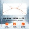 VEVOR Driveway Markers, 100 PCS 48 inch, 0.4 inch Diameter, Orange Fiberglass Poles Snow Stakes with Reflective Tape, 12" Steel Drill Bit & Protection