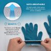 Cotton Work Gloves with Elastic Knit Wrist Pack of 24 Gloves 10 Oz Garden Gloves 10" Size Blue Gray Color Washable Reusable Gloves for Painter Mechani