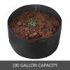 VEVOR 6-Pack 100 Gallon Plant Grow Bag Aeration Fabric Pots with Handles Black Grow Bag Plant Container for Garden Planting Washable and Reusable