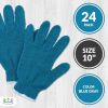 Cotton Work Gloves with Elastic Knit Wrist Pack of 24 Gloves 10 Oz Garden Gloves 10" Size Blue Gray Color Washable Reusable Gloves for Painter Mechani
