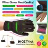Brown Jersey Gloves 10' Size; Pack of 24 Cotton Work Gloves with Elastic Knit Wrist; Polyester Breathable Gloves for Men and Women; Industrial Gloves