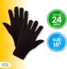 Brown Jersey Gloves 10' Size; Pack of 24 Cotton Work Gloves with Elastic Knit Wrist; Polyester Breathable Gloves for Men and Women; Industrial Gloves