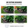 VEVOR Steel Landscape Edging, 5-pack Steel Garden Edging Borders, 39" L x 4" H Strips, Hammer-in Edging Border, Bendable Metal Landscape Edging for Ya