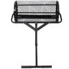 Peat Moss Spreader 24inch,Compost Spreader Metal Mesh,T shaped Handle for planting seeding,Lawn and Garden Care Manure Spreaders Roller ,black