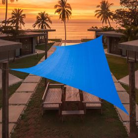 Artpuch Custom Size Sky Blue Sun Shade Sail Triangle Canopy 185 GSM Durable Fabric UV Block Awning for Outdoor Patio Garden Backyard (Customized Avail (Color: sky blue, size: 15'X26')