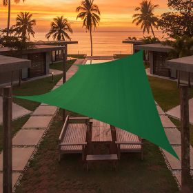 Artpuch Custom Size Dark Green Sun Shade Sail Triangle Canopy 185 GSM Durable Fabric UV Block Awning for Outdoor Patio Garden Backyard (Customized Ava (Color: Dark Green, size: 07'x17')