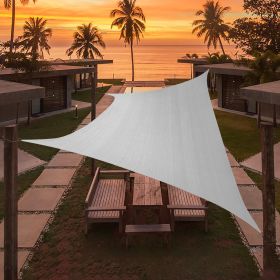 Artpuch Custom Size Light Gray Sun Shade Sail Triangle Canopy 185 GSM Durable Fabric UV Block Awning for Outdoor Patio Garden Backyard (Customized Ava (Color: Light Gray, size: 07'x18')