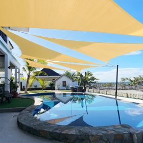 Artpuch Custom Size Sand Sun Shade Sail Triangle Canopy 185 GSM Durable Fabric UV Block Awning for Outdoor Patio Garden Backyard (Customized Available (size: 22X27X27)