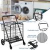 Heavy Duty Folding Utility Shopping Double Cart