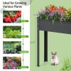 Metal Raised Garden Bed with Legs and Drainage Hole for Vegetable Flower